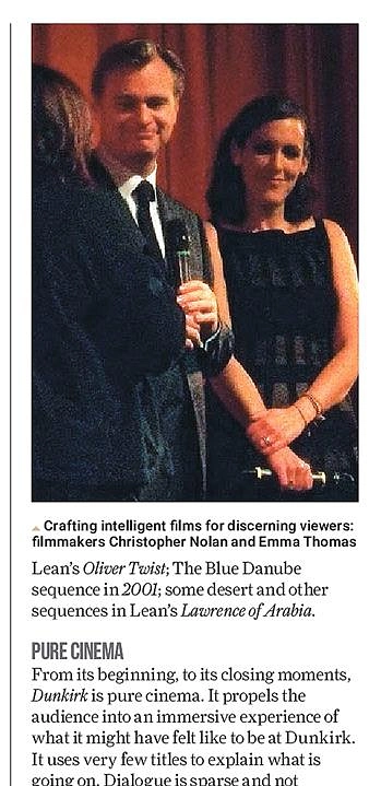 magazine article on Christopher Nolan's film DUNKIRK