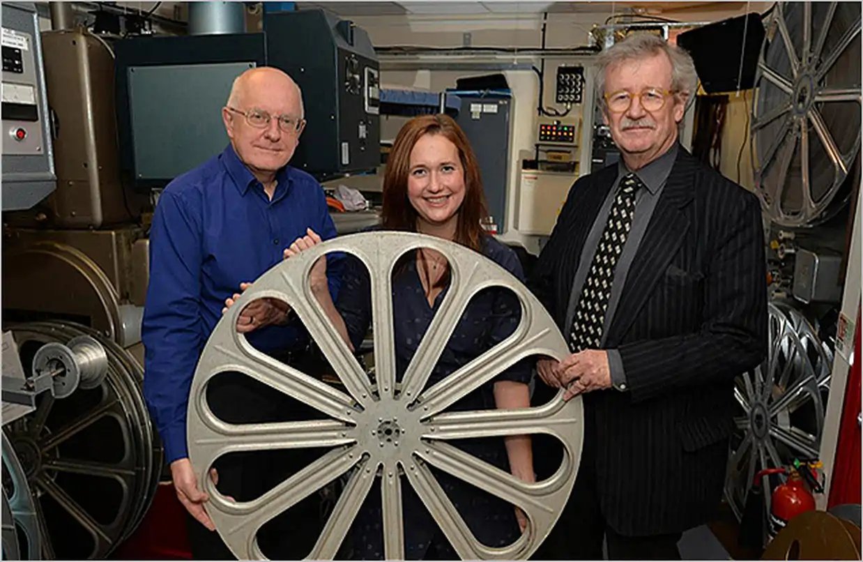 Mark Trompeteler, Kathryn Penny & Sir Christopher Frayling at the 
				UK National Media Museum.