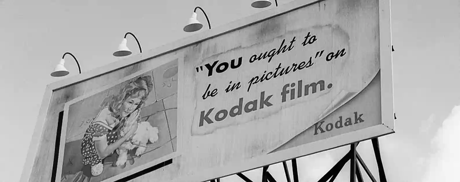 old roadside hoarding advertising Kodak