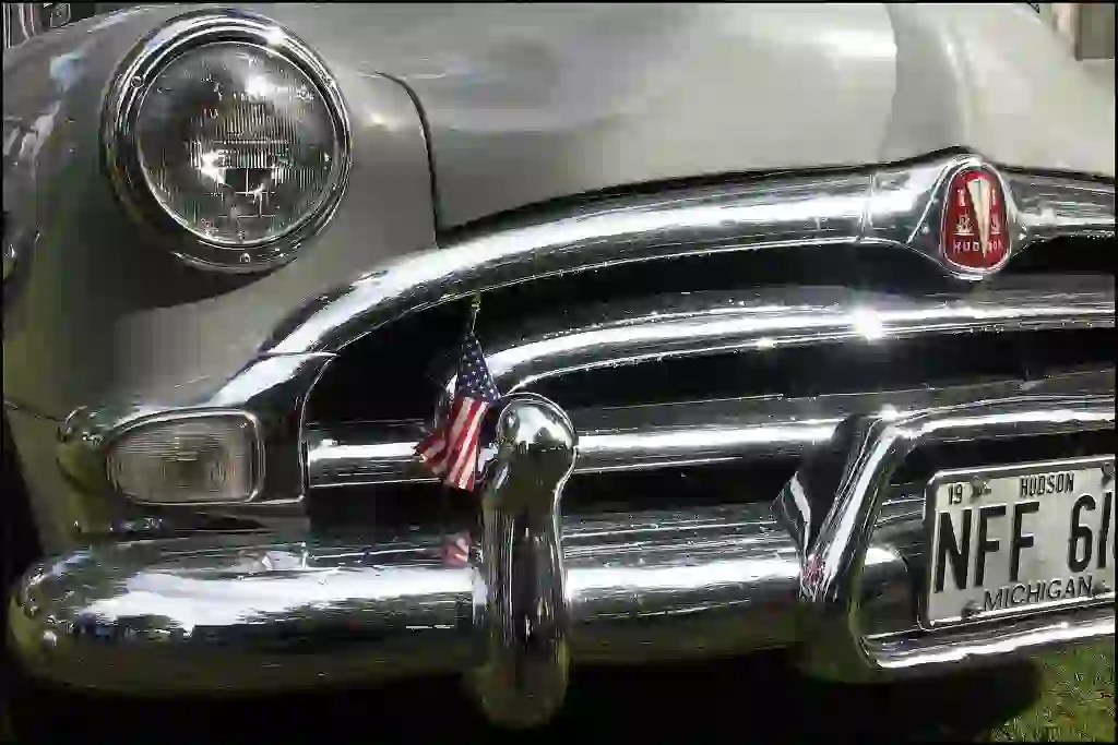 hudson hornet american car front grill and bumper chrome